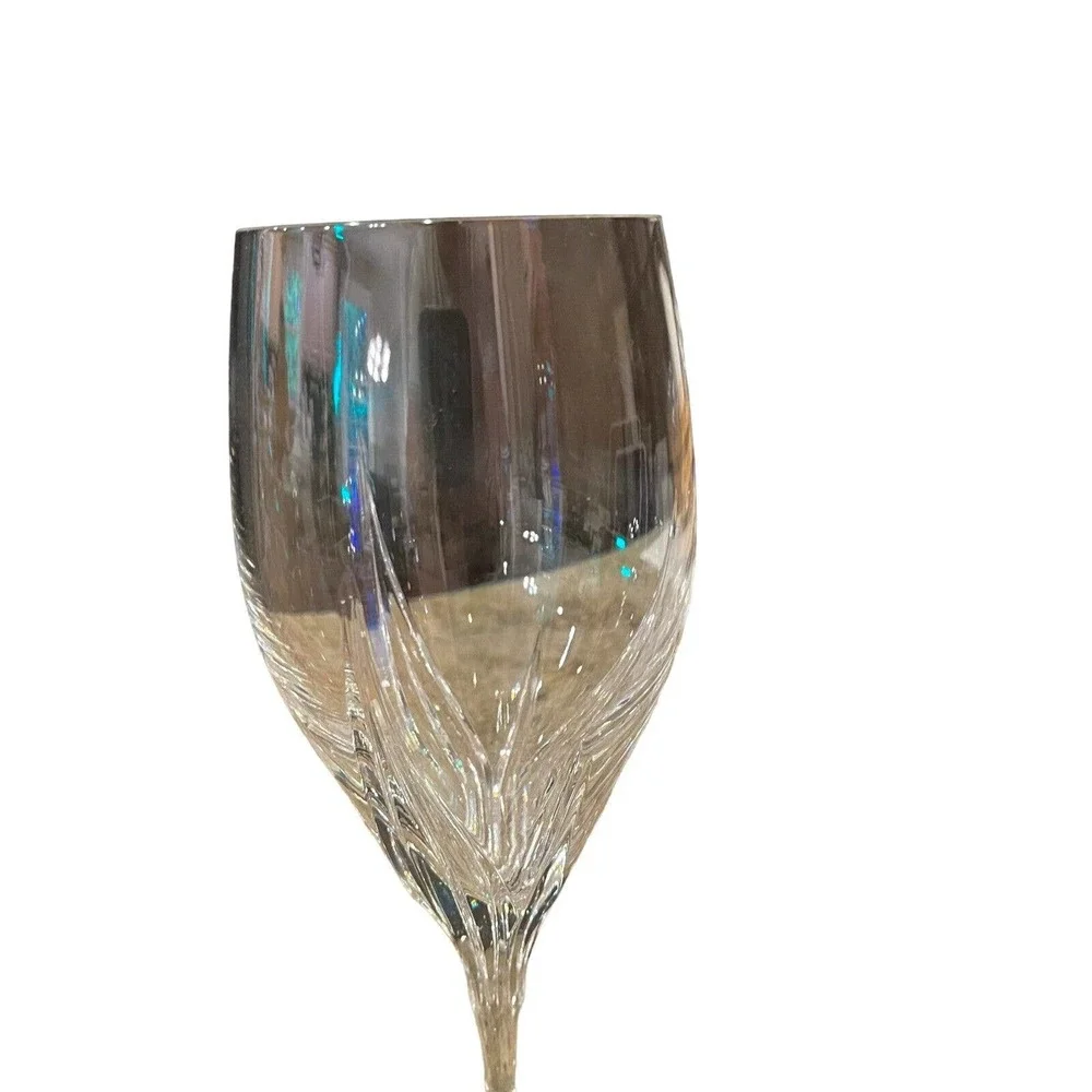 Gorham Sundance Clear Full Lead Crystal Glass 8inch High Water Wine Goblets 10oz